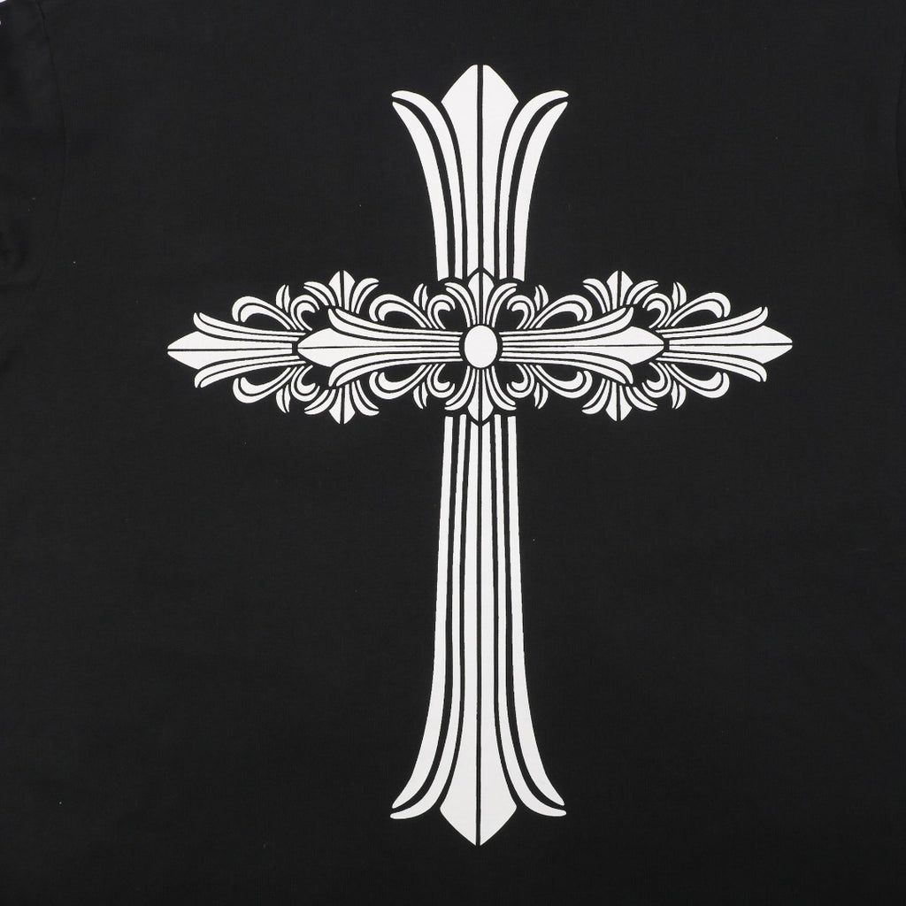 Chrome Hearts Sanskrit Cross Print Long Sleeve Tee – Grey