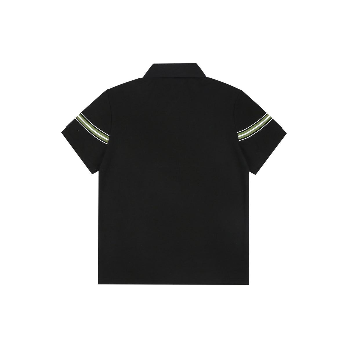 Burberry Striped Equestrian Knight Embroidered Polo Shirt – Black
