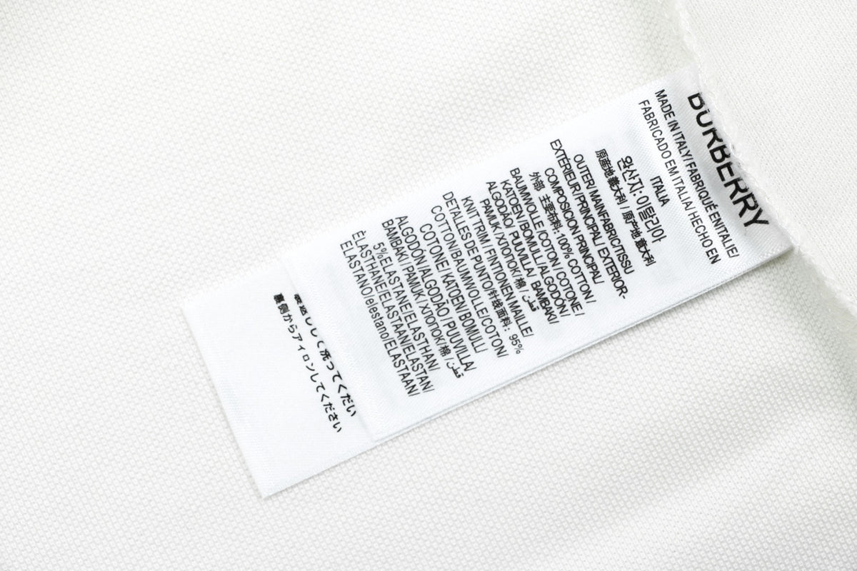 Burberry Stripe Equestrian Knight Embroidered Polo Short-Sleeve Shirt