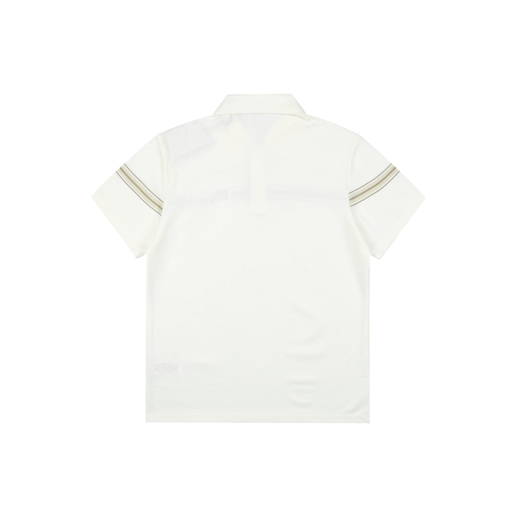 Burberry Stripe Equestrian Knight Embroidered Polo Short-Sleeve Shirt