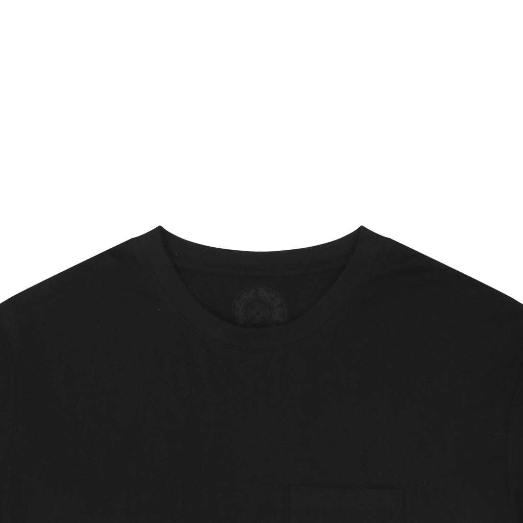 Chrome Hearts Pink Dagger Gothic Text Print Short Sleeve Tee – Black