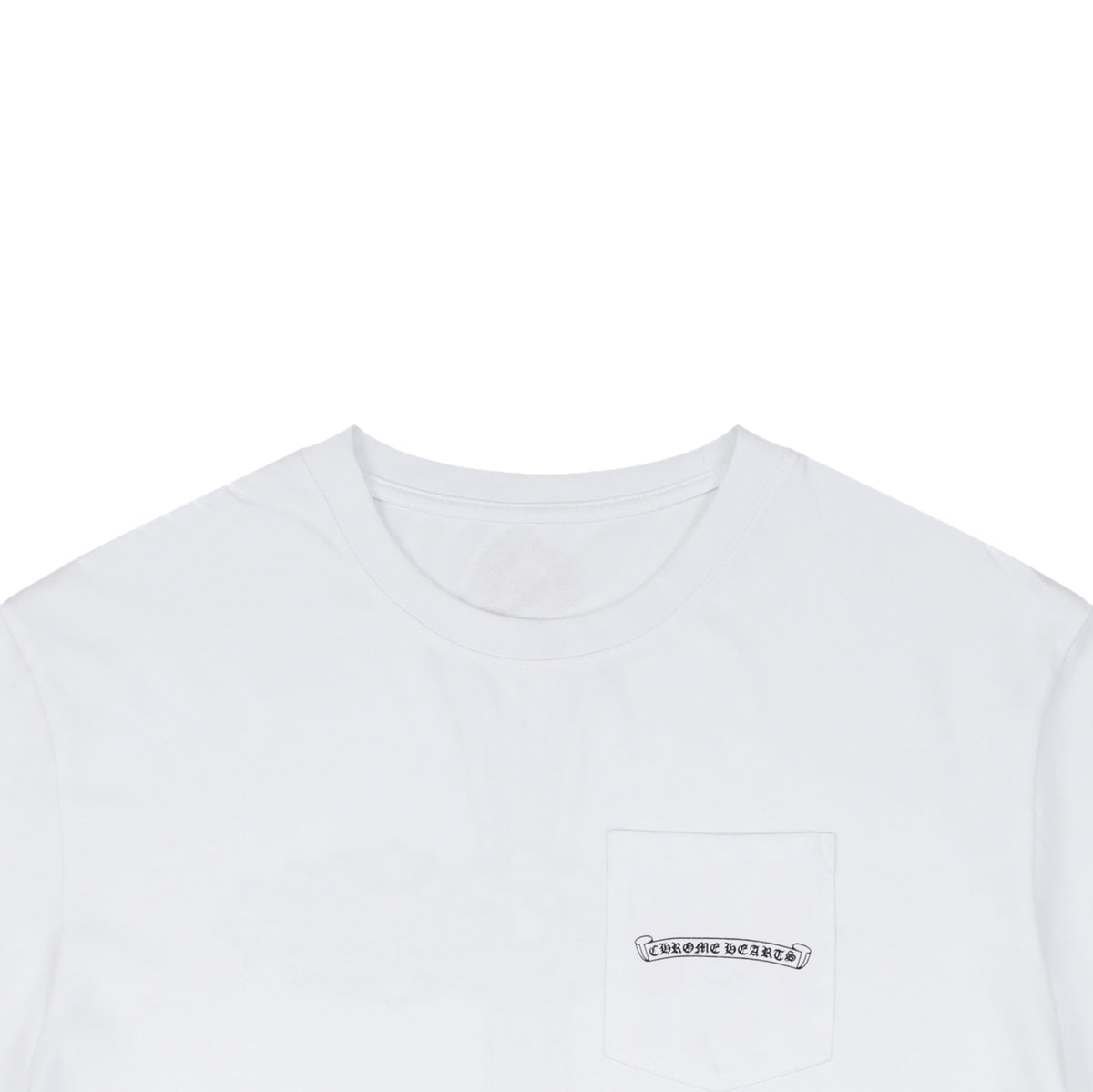 Chrome Hearts Pink Sword Gothic Text Print Short Sleeve Tee – Black