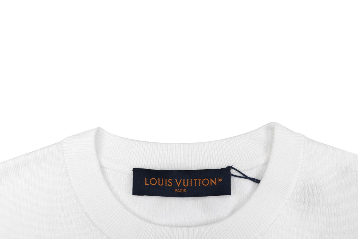 Louis Vuitton Monogram Jacquard Short Sleeve Tee – White