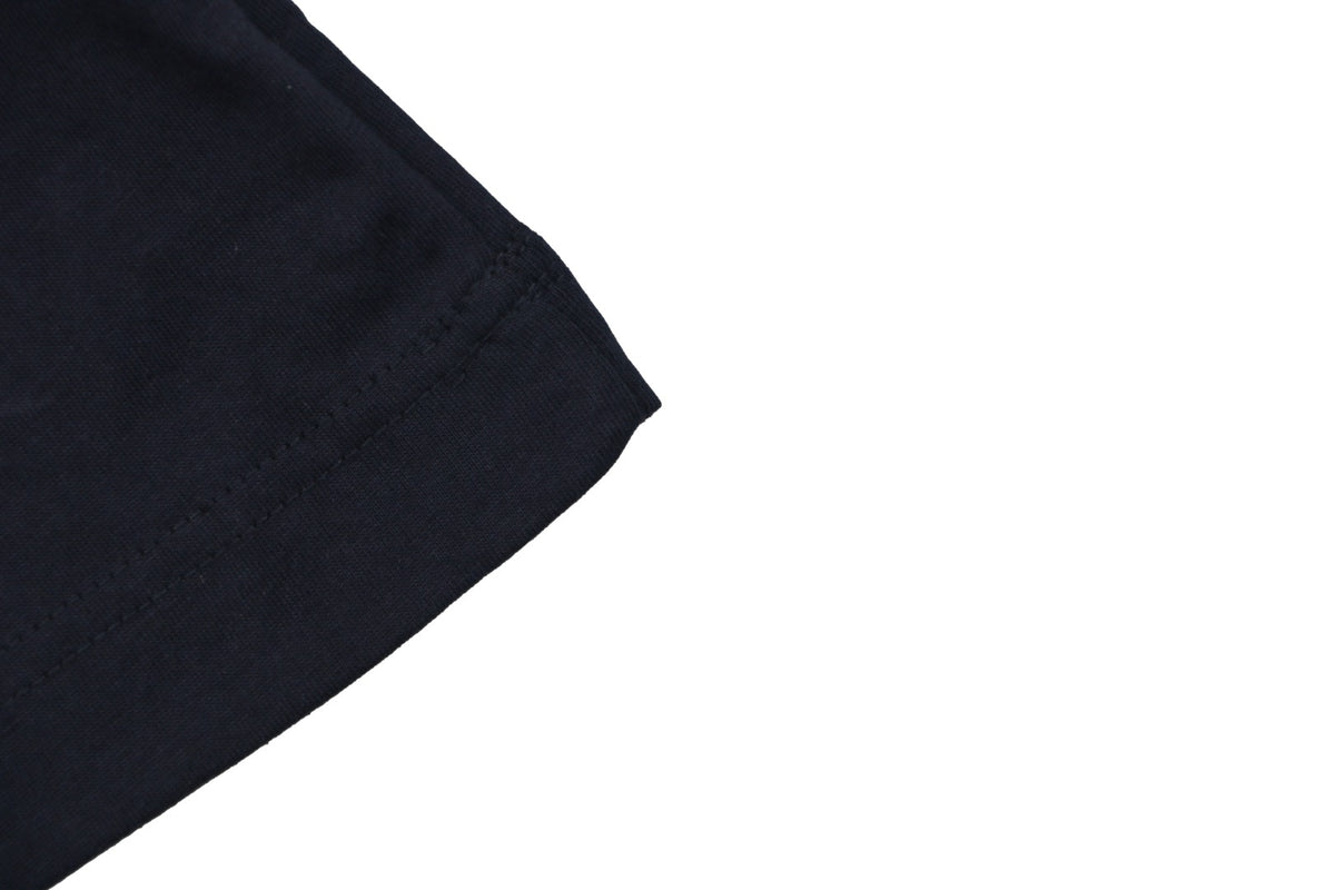 Fendi Colorblock Collar FF Embroidered Short Sleeve Tee – Navy