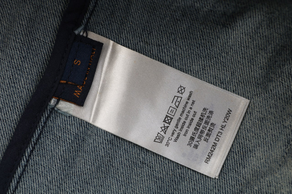 Louis Vuitton World Map Monogram Denim Short Sleeve Shirt