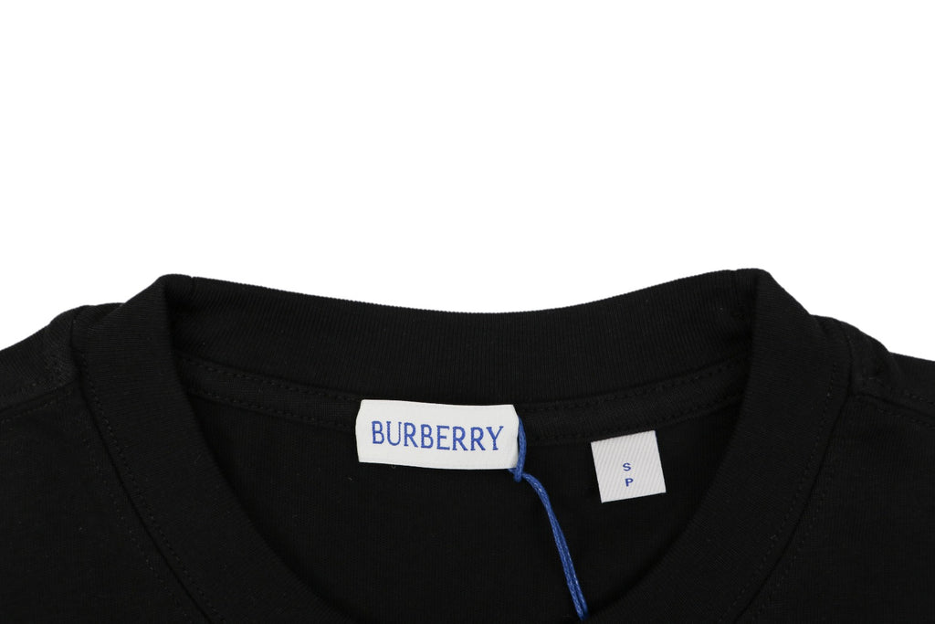Burberry Equestrian Knight Back Print Short Sleeve Tee – Black