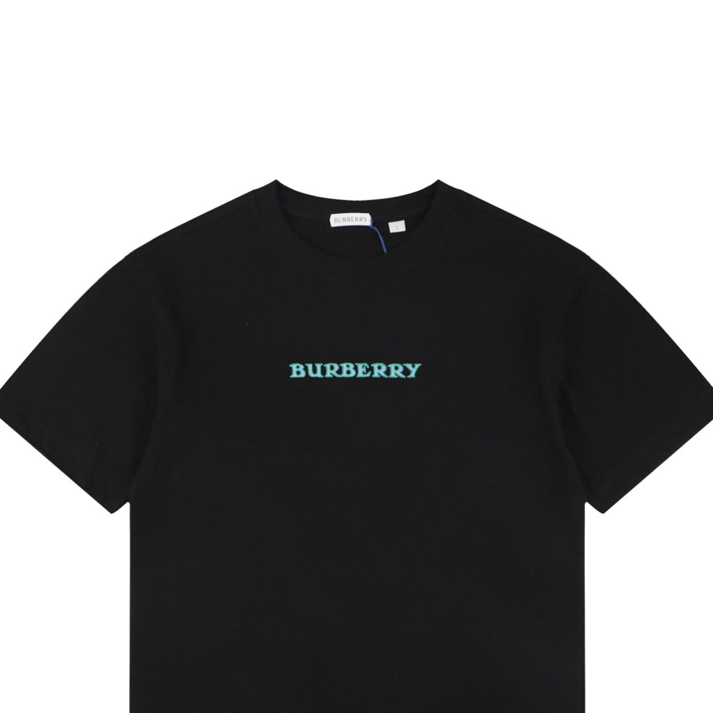 Burberry Equestrian Knight Back Print Short Sleeve Tee – Black
