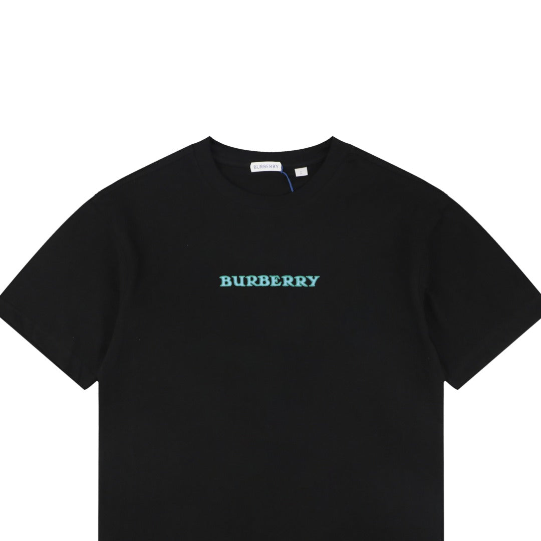 Burberry Equestrian Knight Back Print Short Sleeve Tee – Black