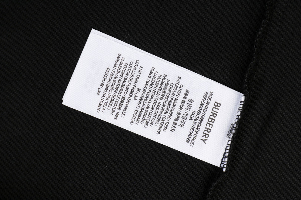 Burberry Equestrian Knight Back Print Short Sleeve Tee – Black