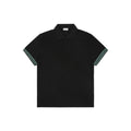 Burberry Equestrian Knight Stripe Cuff Polo Shirt – Black
