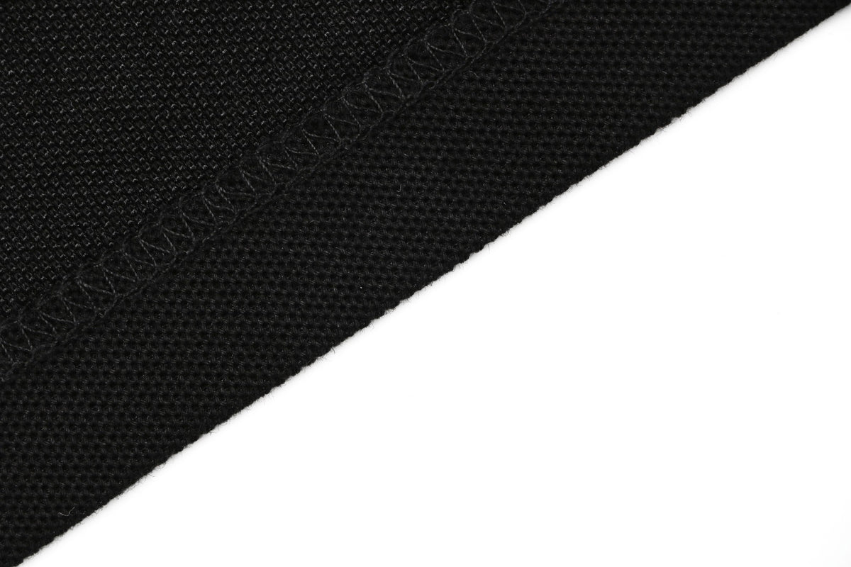 Burberry Equestrian Knight Stripe Cuff Polo Shirt – Black