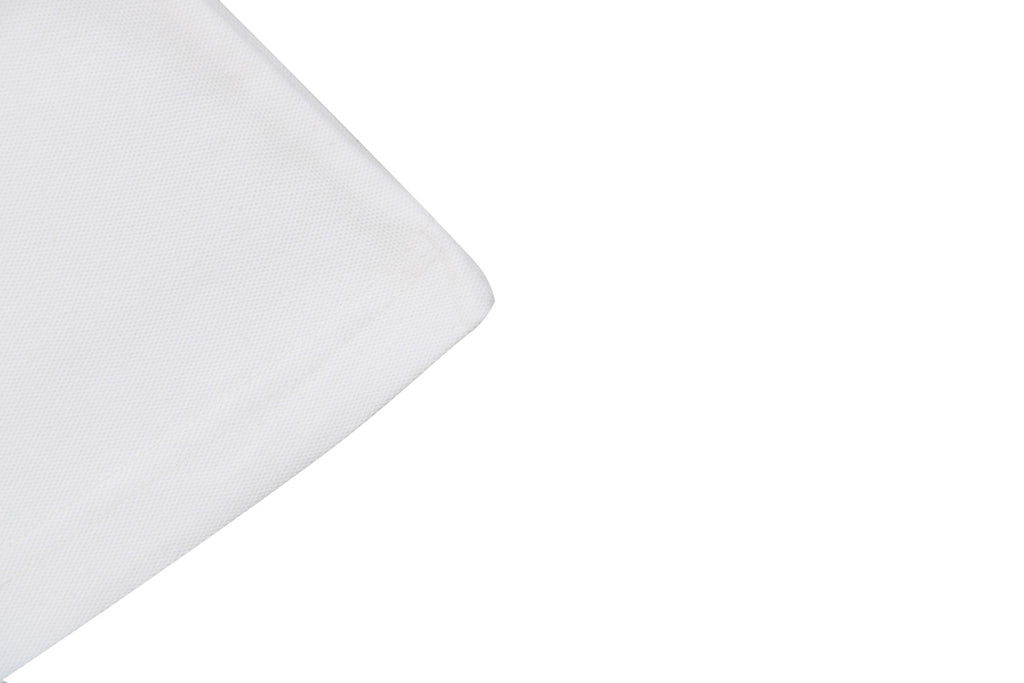 Burberry Striped Cuff Equestrian Knight Polo Shirt – White