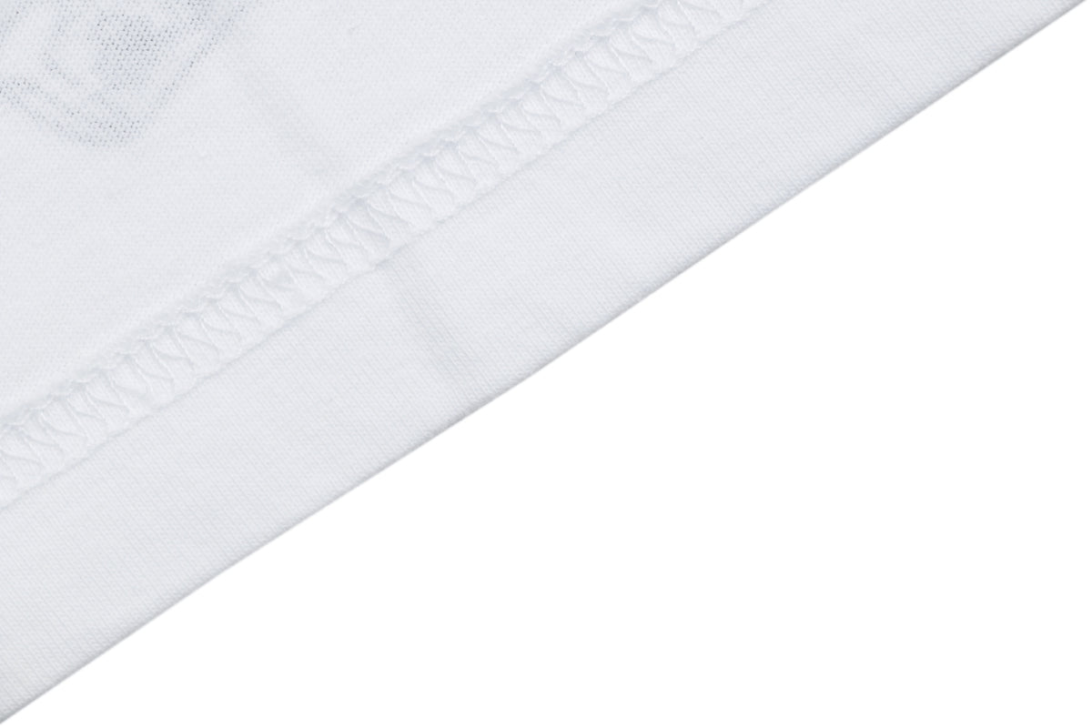 Chrome Hearts Distressed Fleur-de-lis Sanskrit Print Short Sleeve Tee – White
