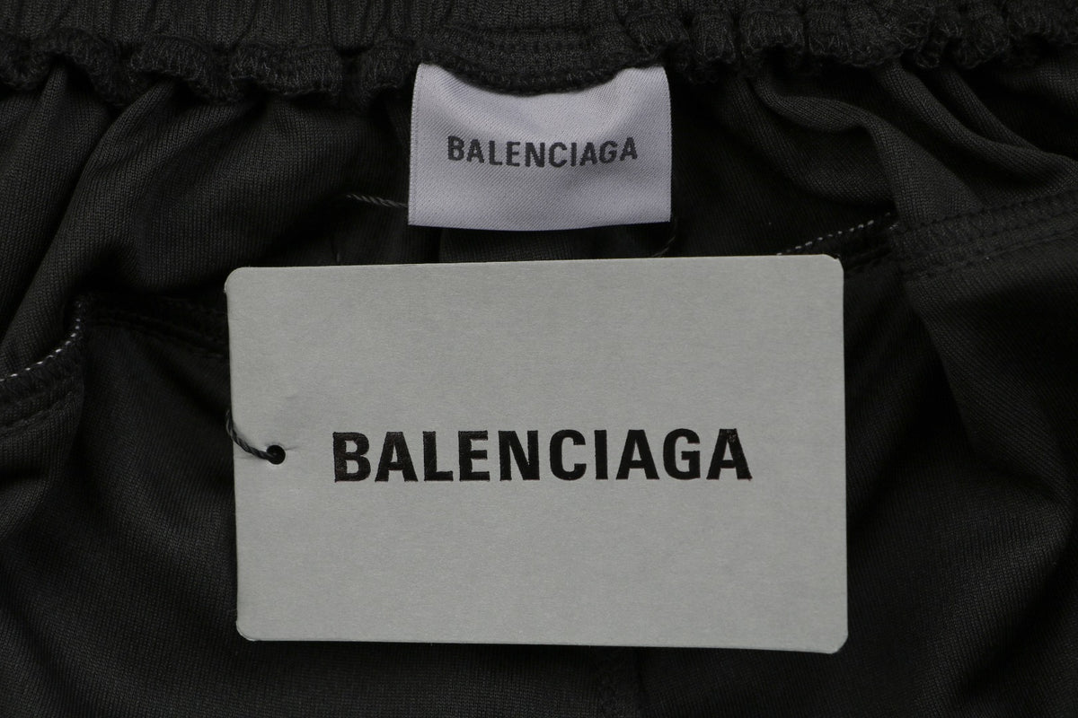 Balenciaga Wheat Crest B Logo Reflective Shorts – Black