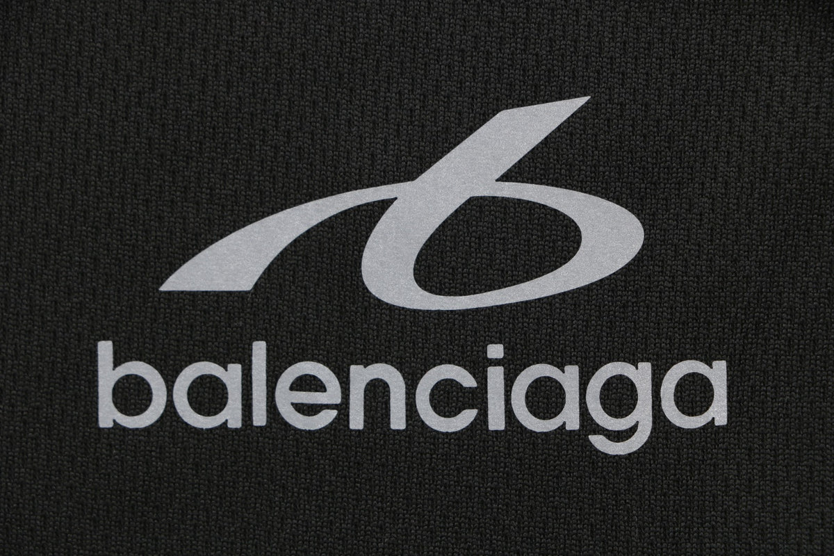 Balenciaga Wheat Crest B Logo Reflective Shorts – Black