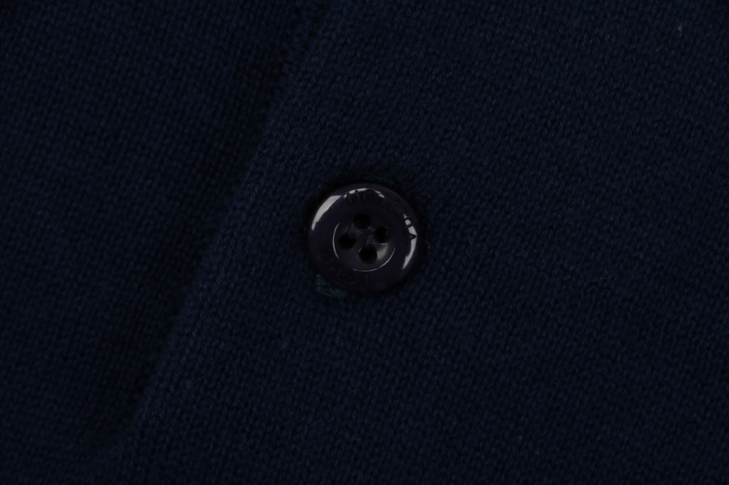 Louis Vuitton Vertical Stripe Monogram Openwork Jacquard Knit Polo – Navy