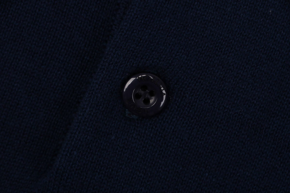 Louis Vuitton Vertical Stripe Monogram Openwork Jacquard Knit Polo – Navy