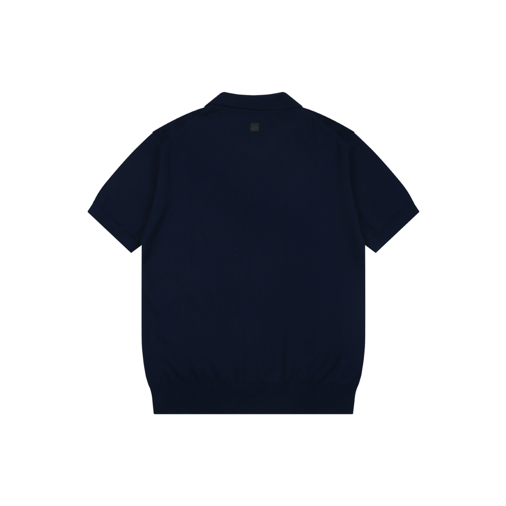 Louis Vuitton Vertical Stripe Monogram Openwork Jacquard Knit Polo – Navy