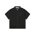 Prada Triangle Logo Nylon Zip Short Sleeve Shirt – Black