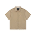 Prada Triangle Logo Nylon Zip Short Sleeve Shirt – Khaki