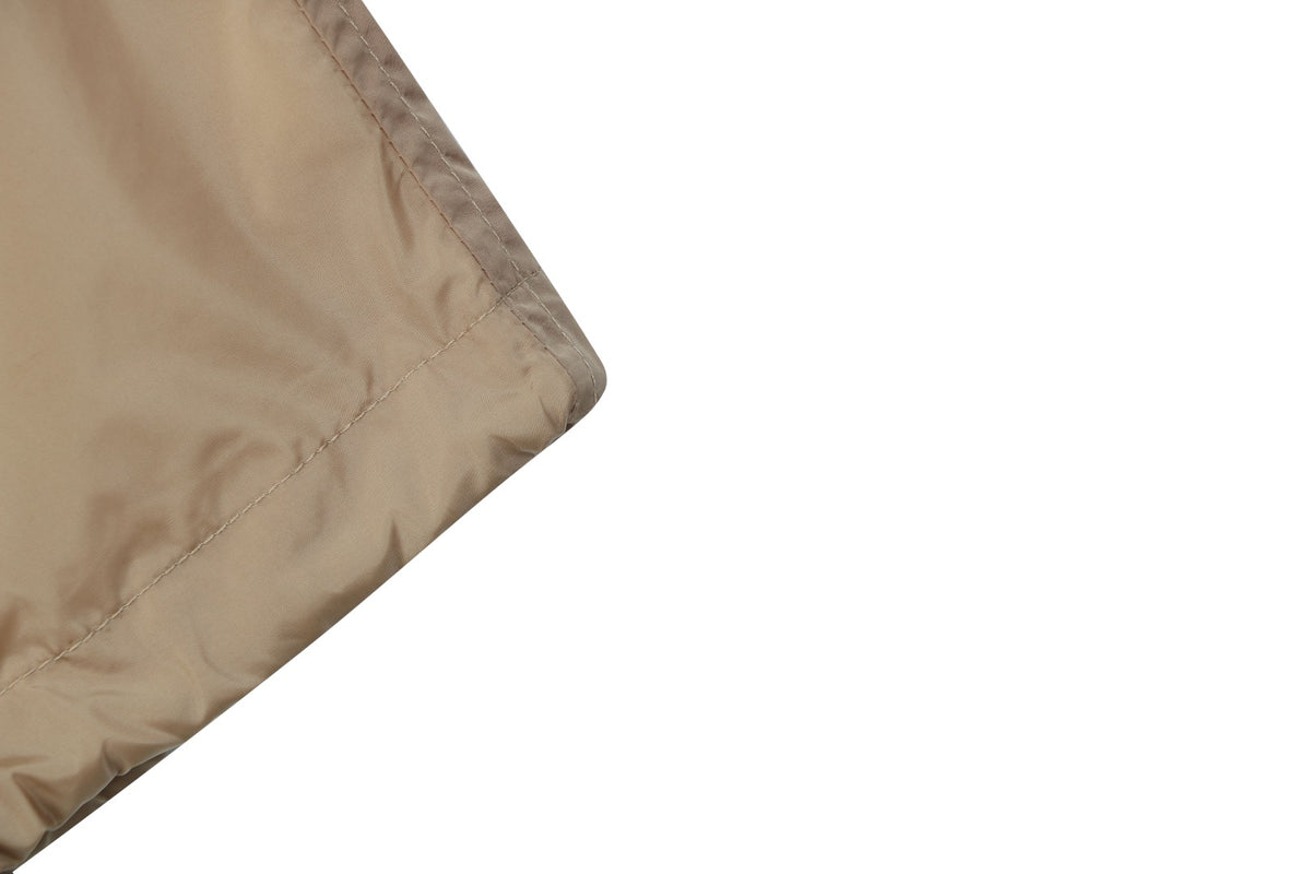 Prada Triangle Logo Nylon Zip Short Sleeve Shirt – Khaki