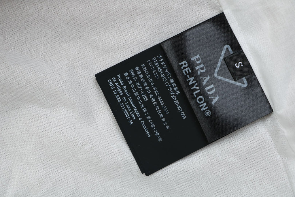 Prada Triangle Logo Nylon Zip Short Sleeve Shirt – Khaki