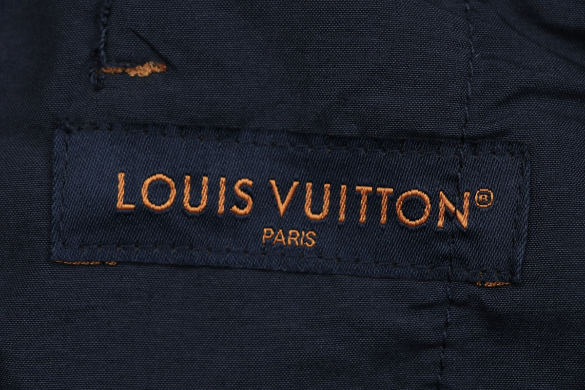 Louis Vuitton Monogram Leather Badge Denim Shorts – Indigo