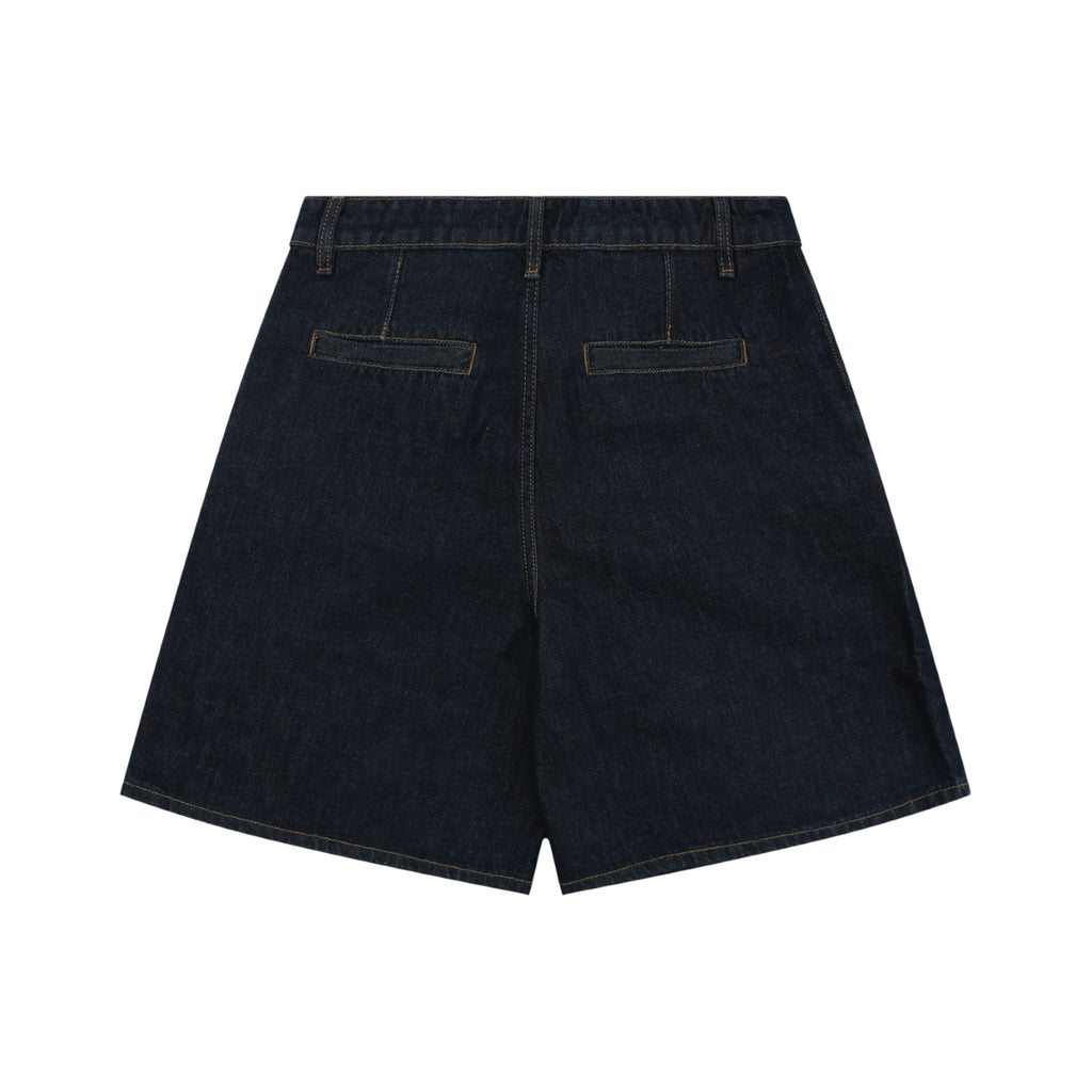 Louis Vuitton Monogram Leather Badge Denim Shorts – Indigo