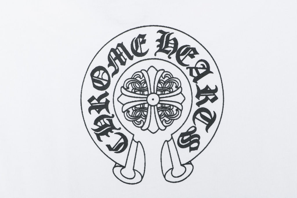 Chrome Hearts Vine Dagger Pocket Print Long Sleeve Tee – White