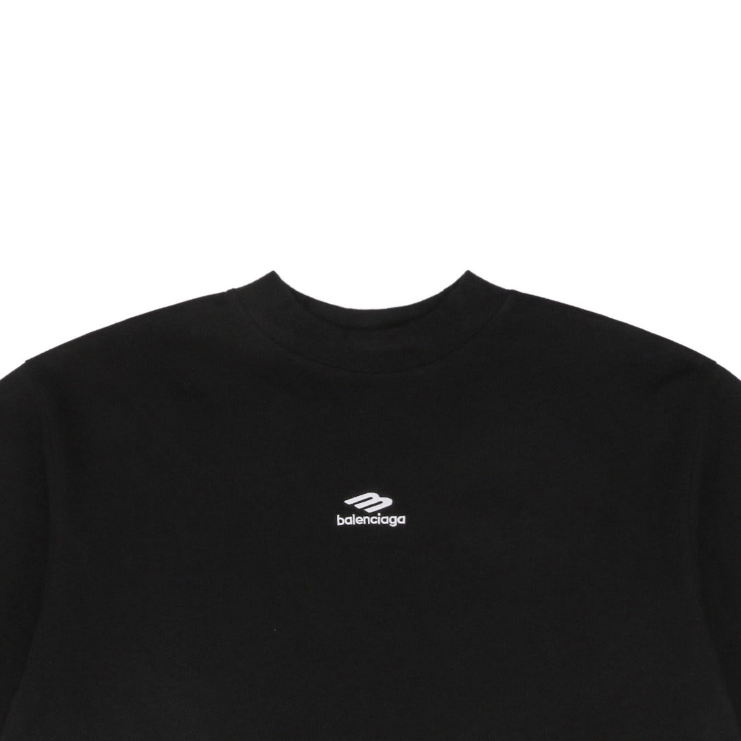 Balenciaga 24SS 3B Logo Embroidered Short Sleeve Tee – Black