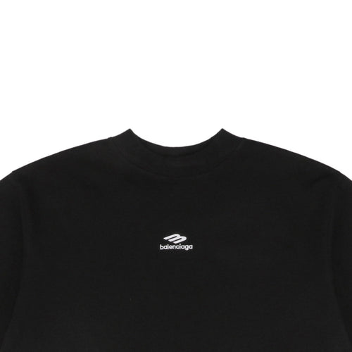 Balenciaga 24SS 3B Logo Embroidered Short Sleeve Tee – Black