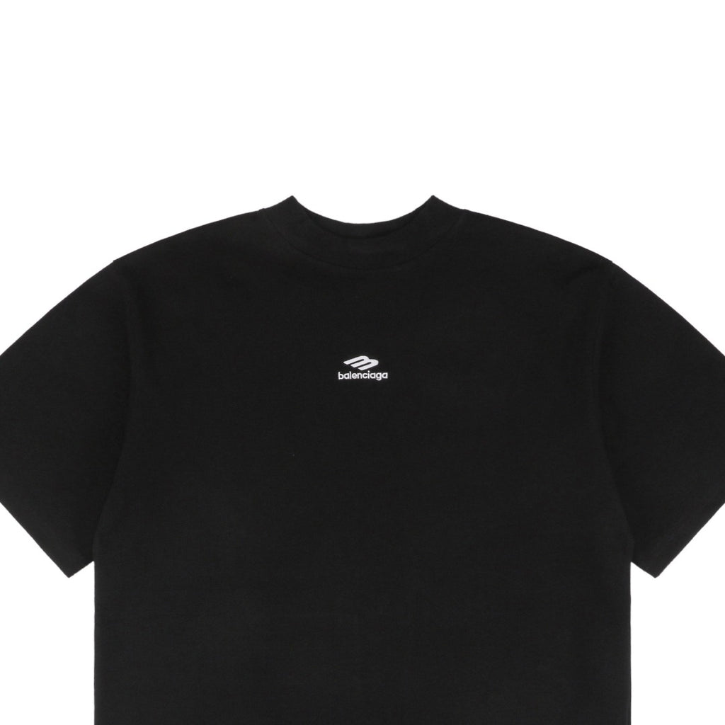 Balenciaga 24SS 3B Logo Embroidered Short Sleeve Tee – Black