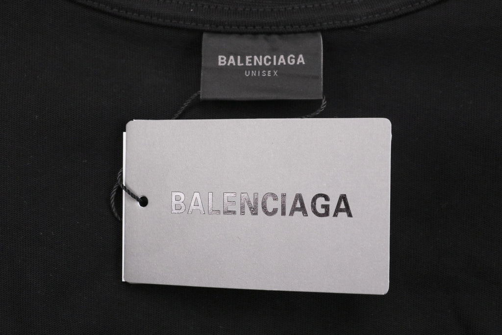 Balenciaga 24SS 3B Logo Embroidered Short Sleeve Tee – Black