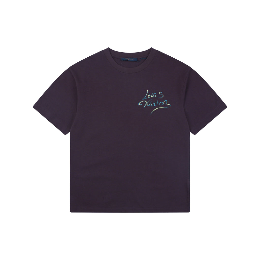 Louis Vuitton Graffiti Firework Floral Print Short Sleeve Tee – Deep Violet