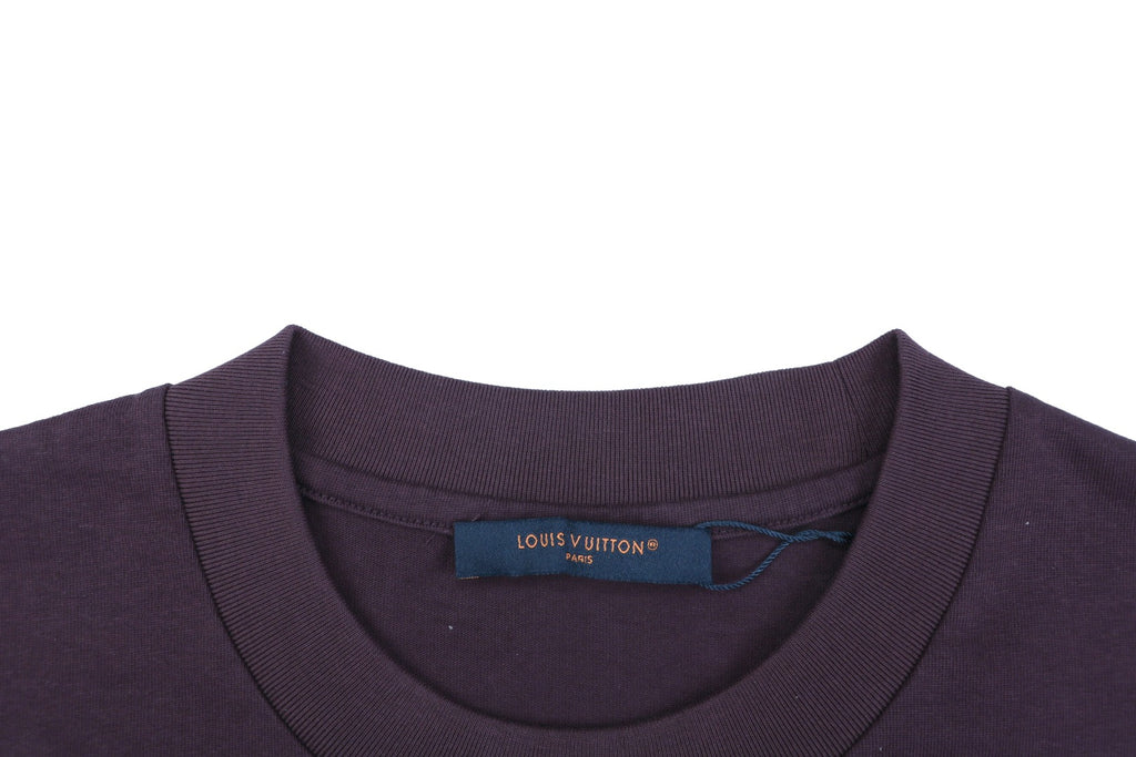 Louis Vuitton Graffiti Firework Floral Print Short Sleeve Tee – Deep Violet
