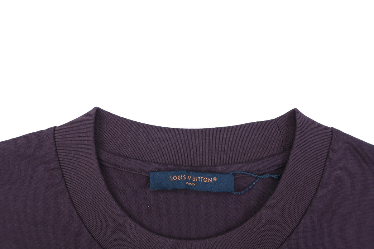 Louis Vuitton Graffiti Firework Floral Print Short Sleeve Tee – Deep Violet