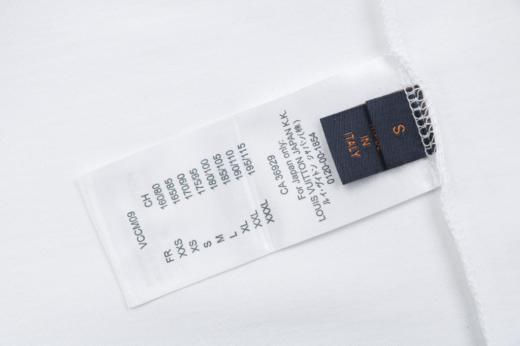 Louis Vuitton Graffiti Monogram Intarsia Letter Embroidered Short Sleeve Tee – White