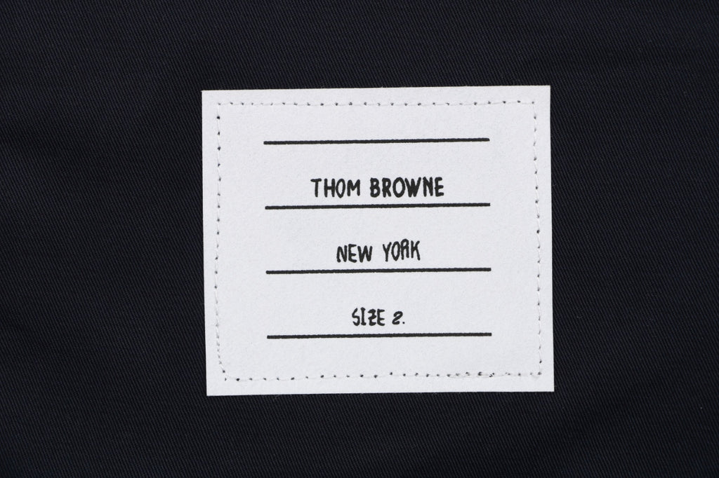 Thom Browne Grosgrain Armband White Button Long Sleeve Shirt – Navy