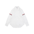 Thom Browne Grosgrain Armband White Button Long Sleeve Shirt – White