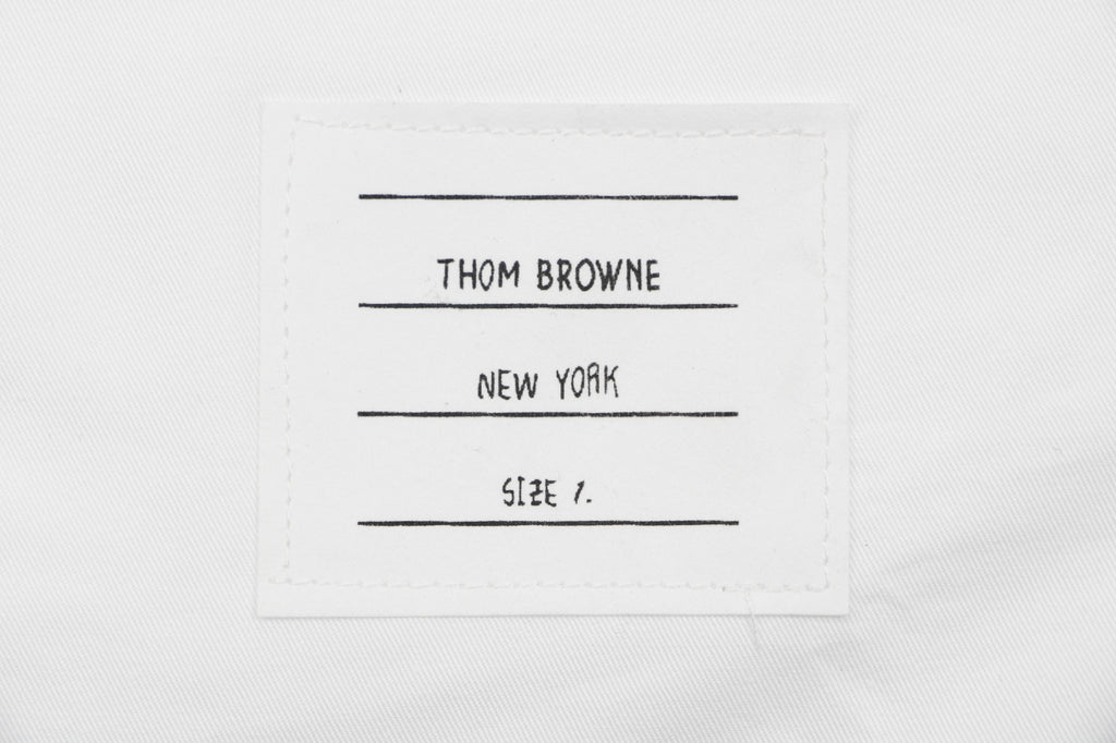 Thom Browne Grosgrain Armband White Button Long Sleeve Shirt – White