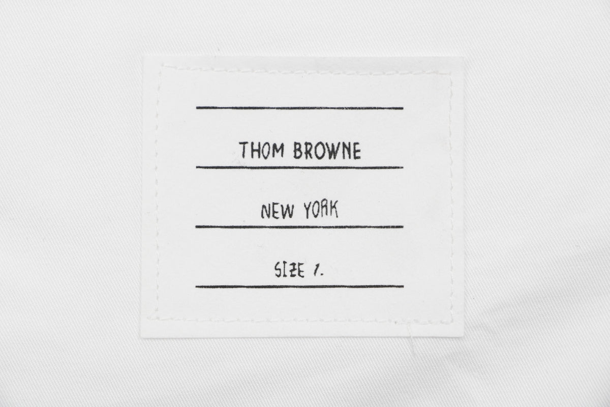Thom Browne Grosgrain Armband White Button Long Sleeve Shirt – White
