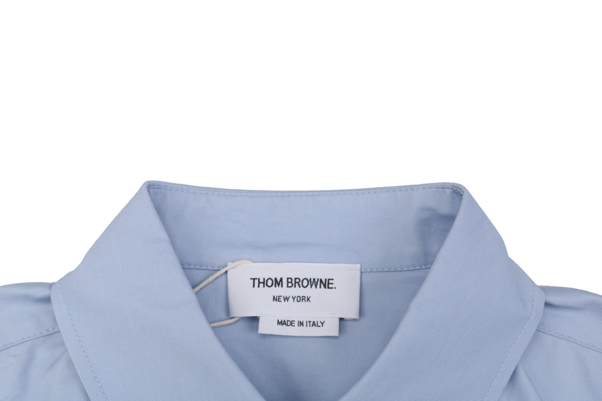 Thom Browne Grosgrain Armband White Button Long Sleeve Shirt – Sky Blue