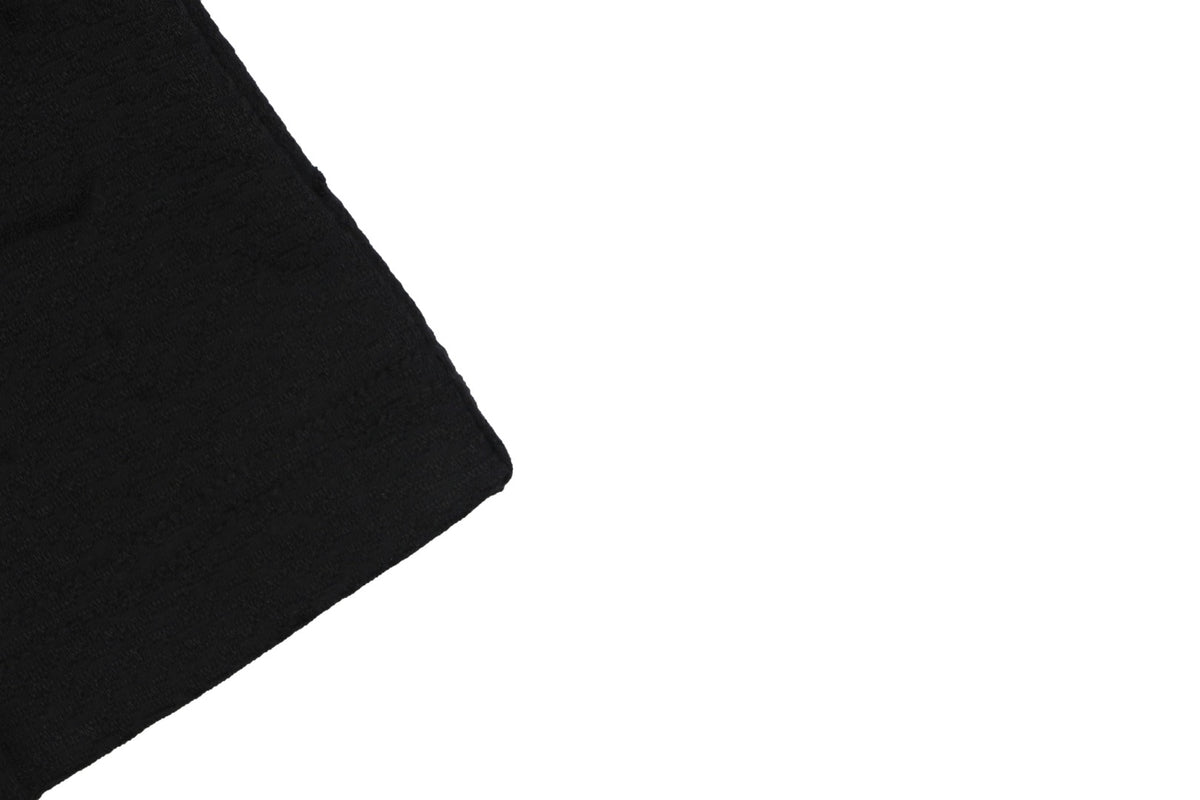 Prada Shadow Logo Triangle Badge Embroidered Short Sleeve Tee – Black