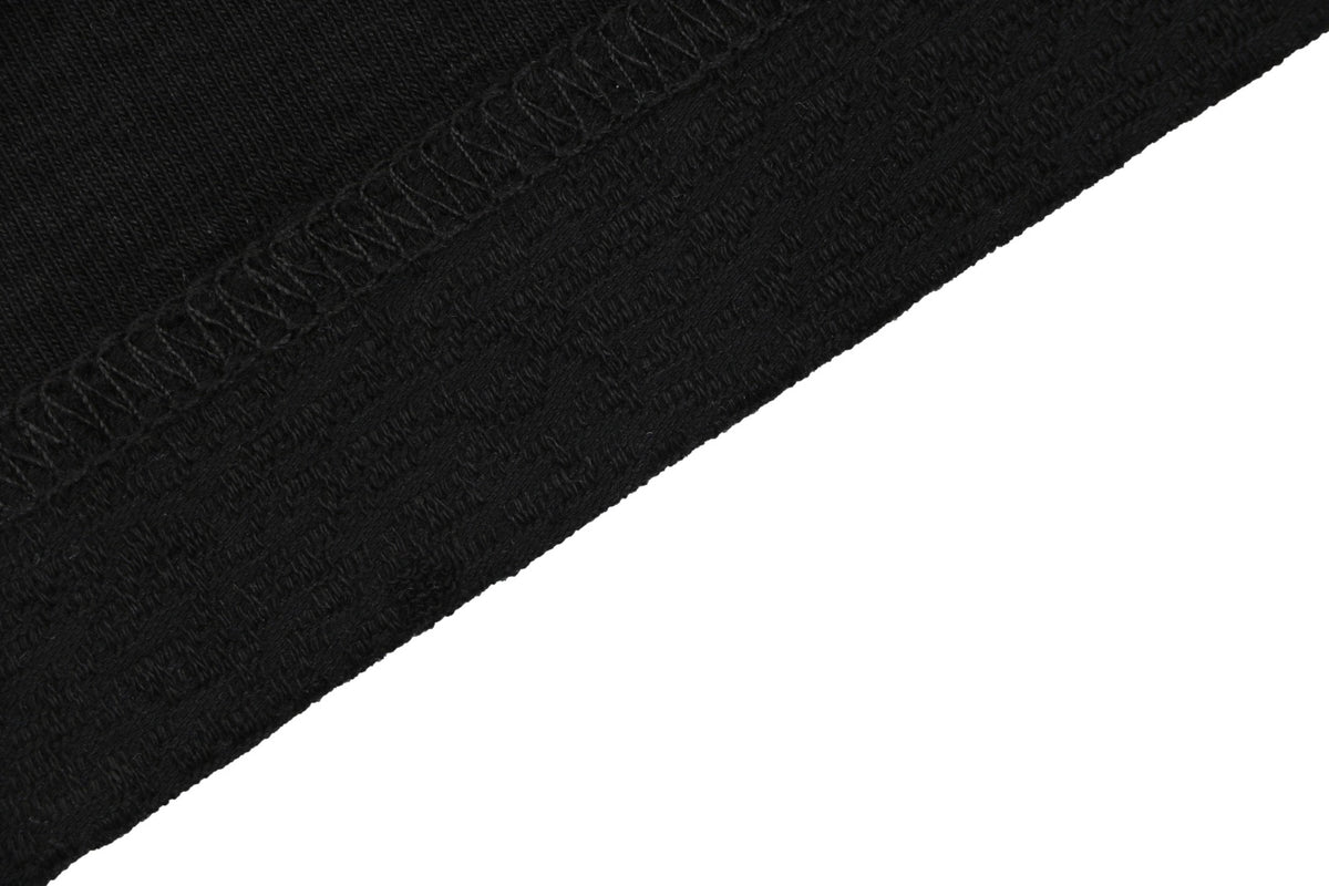 Prada Shadow Logo Triangle Badge Embroidered Short Sleeve Tee – Black