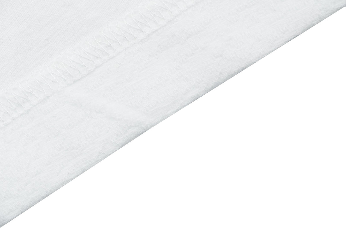 Prada Shadow Logo Milano Badge Embroidered Short Sleeve Tee – White
