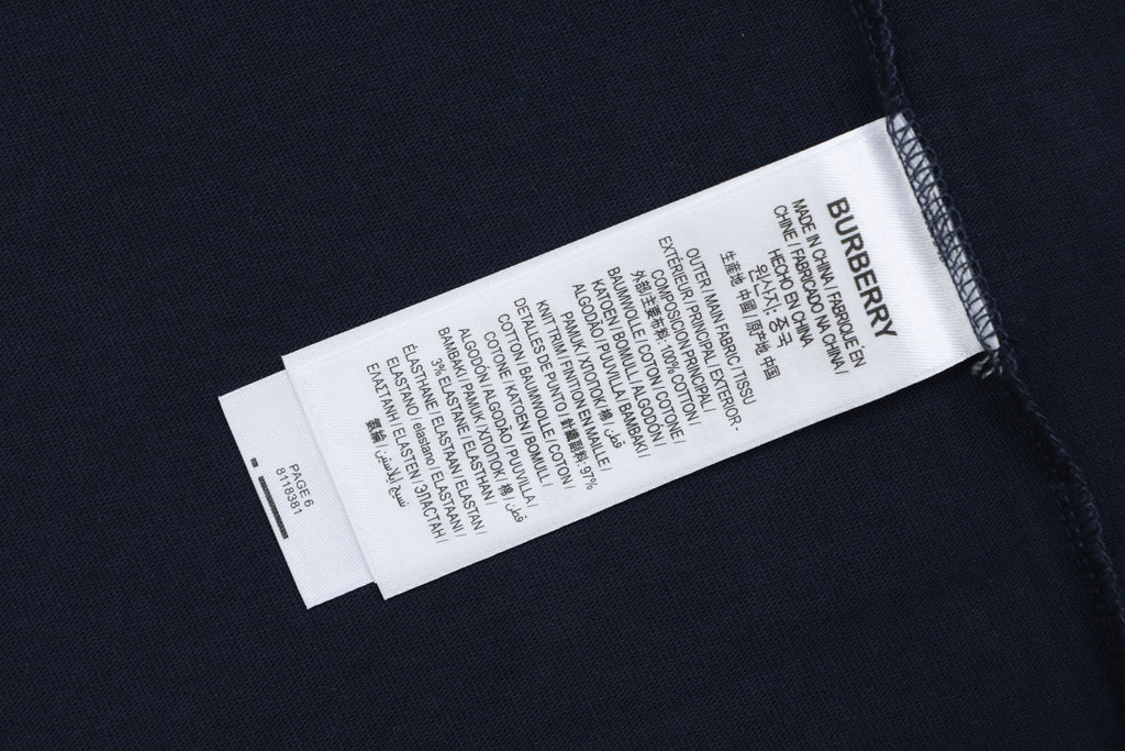 Burberry Graffiti Equestrian Knight Print Short Sleeve Tee – Navy