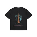 Balenciaga Tokyo Tower Night Cityscape Print Short Sleeve Tee – Black