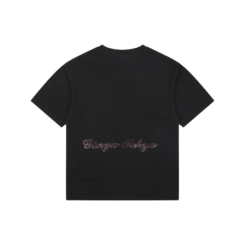 Balenciaga Tokyo Tower Night Cityscape Print Short Sleeve Tee – Black