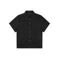Louis Vuitton Vertical Stripe Monogram Openwork Jacquard Short Sleeve Shirt – Black