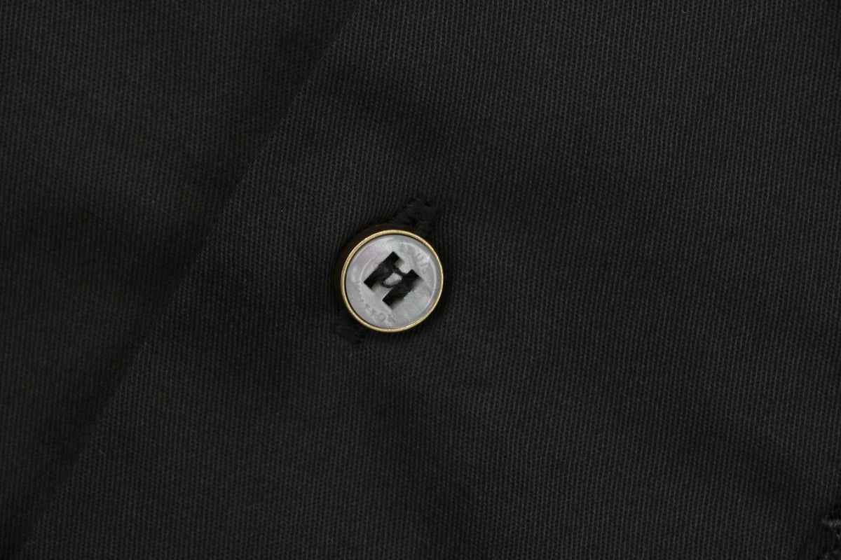 Louis Vuitton Vertical Stripe Monogram Openwork Jacquard Short Sleeve Shirt – Black
